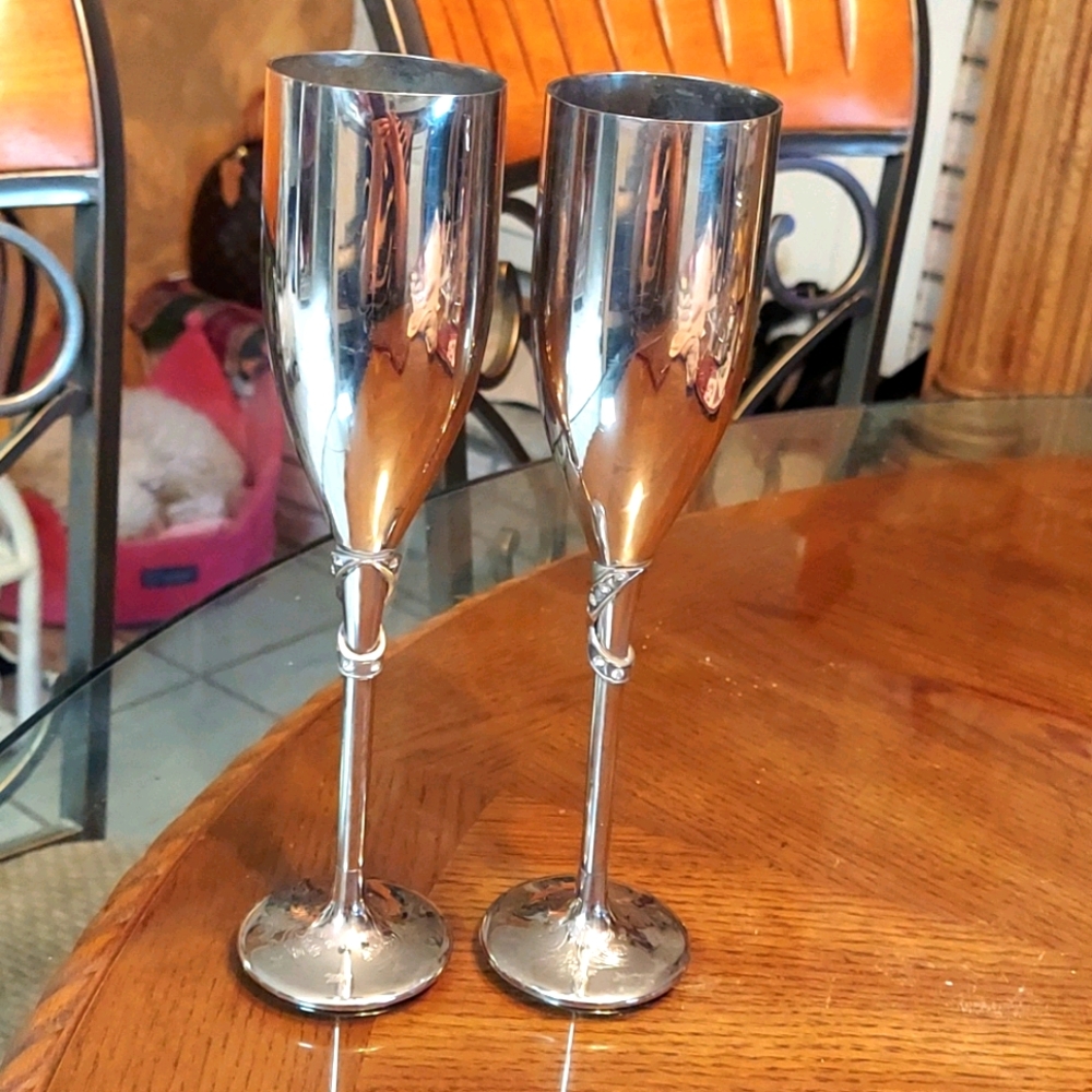 FINAL SALE Godinger champagne flutes